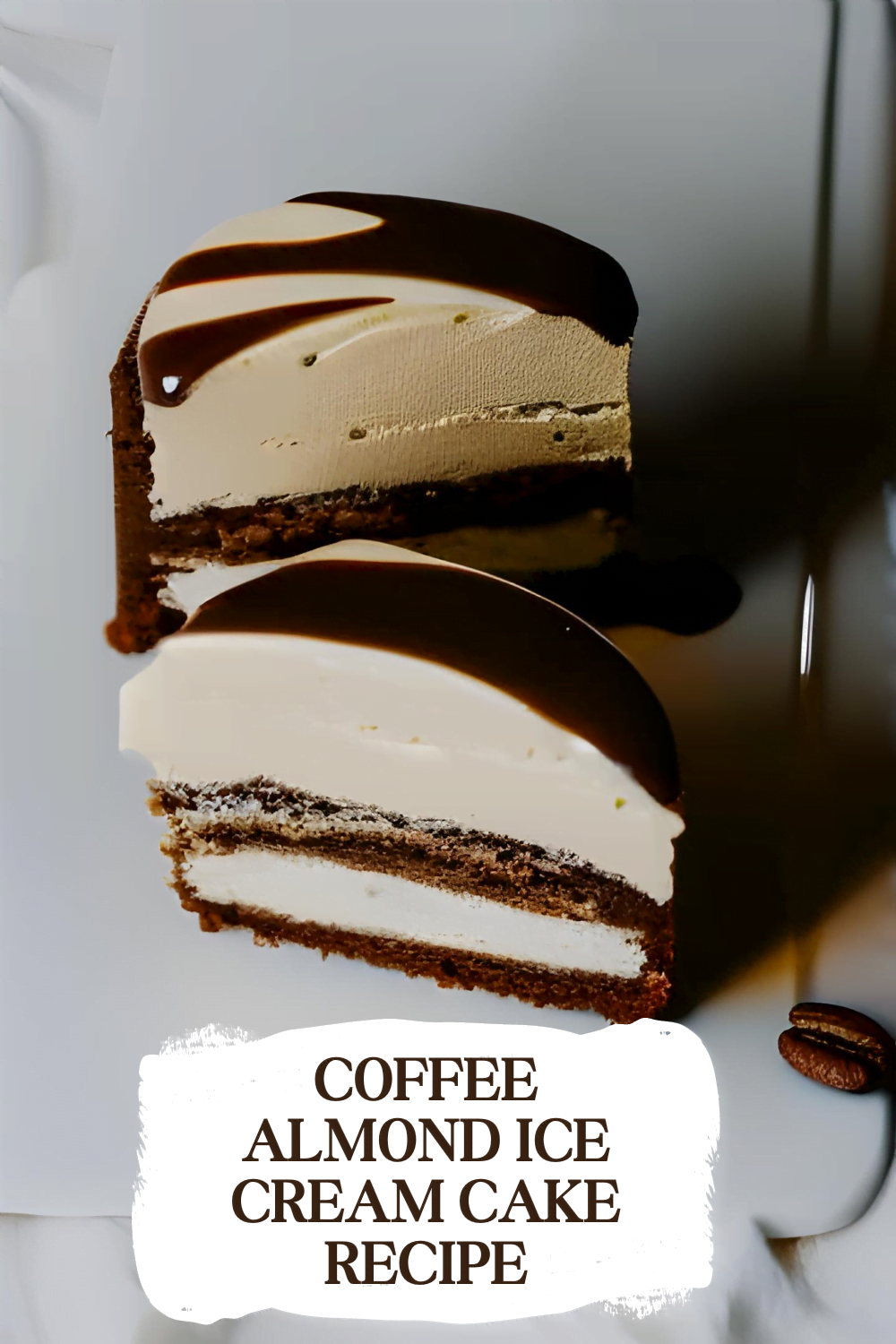 Coffee almond ice cream cake recipe