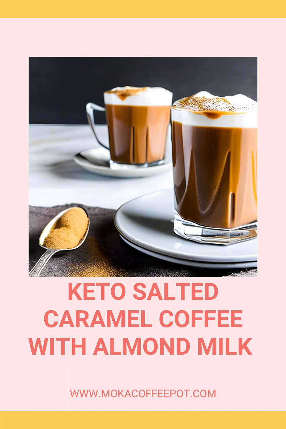 Keto Salted Caramel Coffee with almond milk